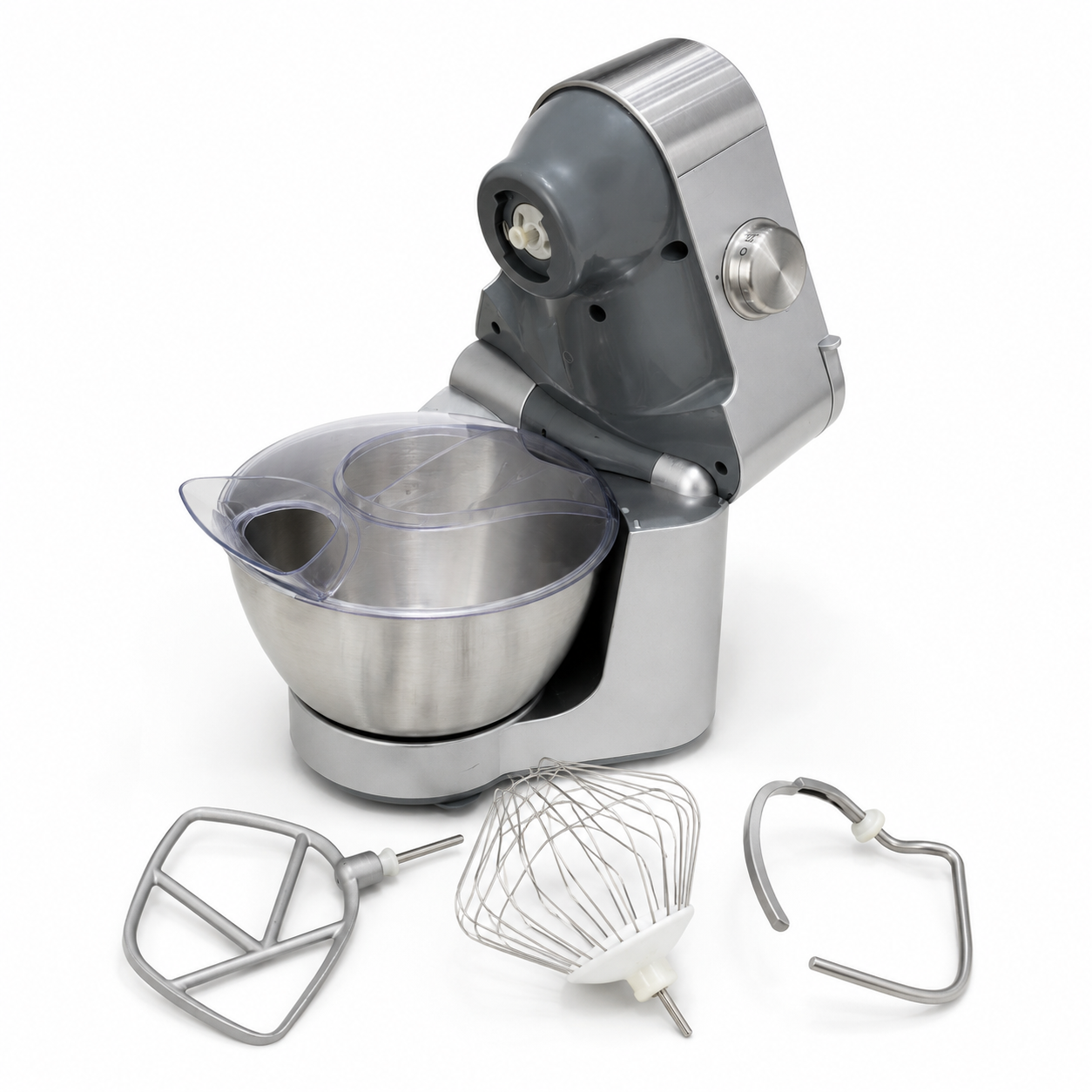 Kenwood Prospero KM28 900W Stand Mixer with 4.3L Stainless Steel Bowl &amp; 3 Mixing Tools – Silver
