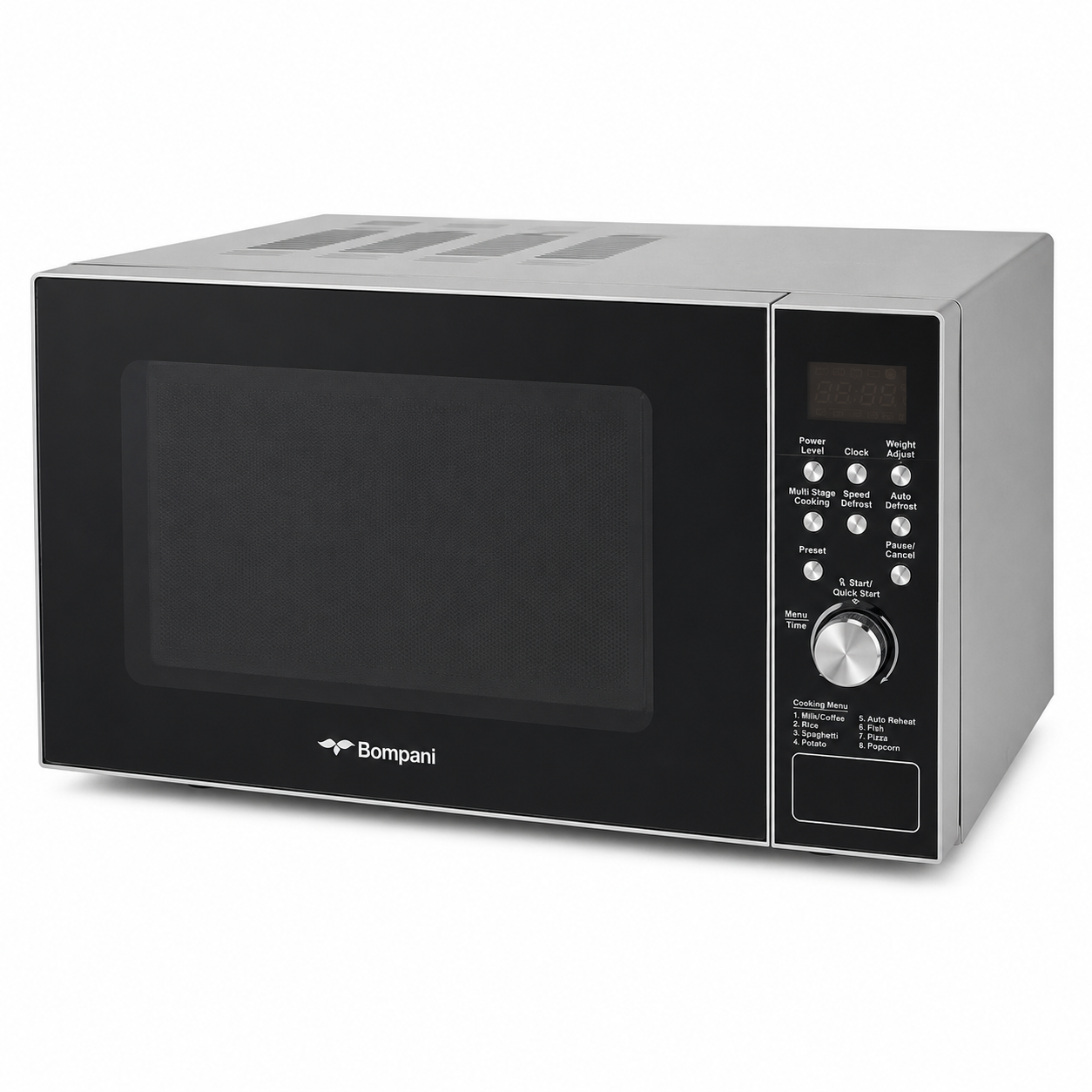Bompani BO-20DS 20L Digital Microwave Oven – 700W – Stainless Steel
