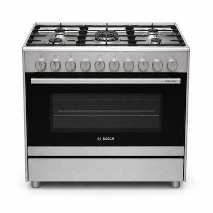 Bosch Serie 2 HSG736355M 5-Burner Gas Range Cooker – 90 cm – Stainless Steel