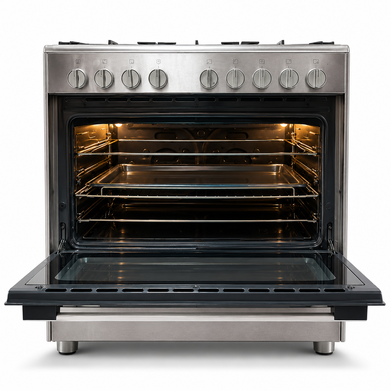 Bosch Serie 2 HSG736355M 5-Burner Gas Range Cooker – 90 cm – Stainless Steel