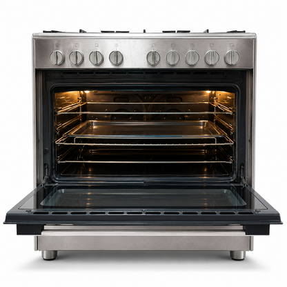 Bosch Serie 2 HSG736355M 5-Burner Gas Range Cooker – 90 cm – Stainless Steel
