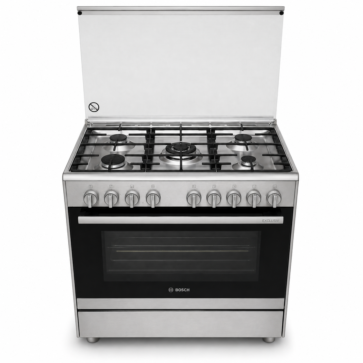 Bosch Serie 2 HSG736355M 5-Burner Gas Range Cooker – 90 cm – Stainless Steel