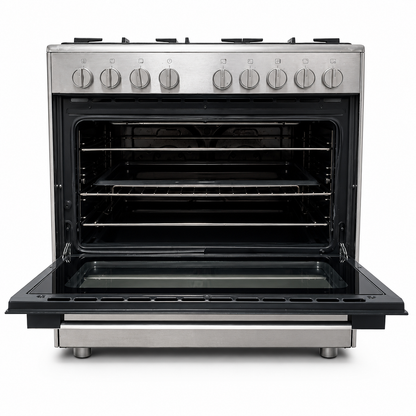 Bosch Serie 2 HSG736355M 5-Burner Gas Range Cooker – 90 cm – Stainless Steel