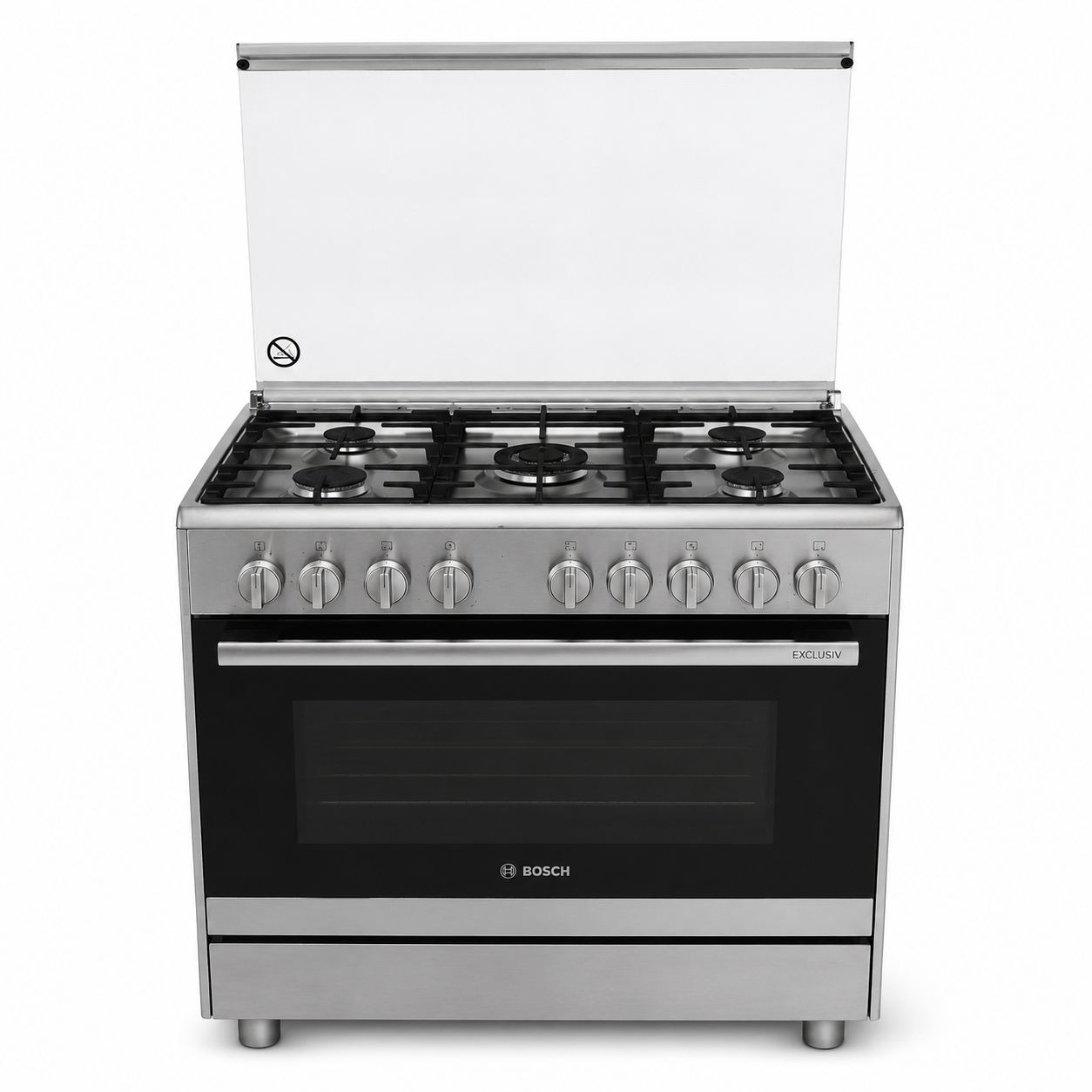 Bosch Serie 2 HSG736355M 5-Burner Gas Range Cooker – 90 cm – Stainless Steel