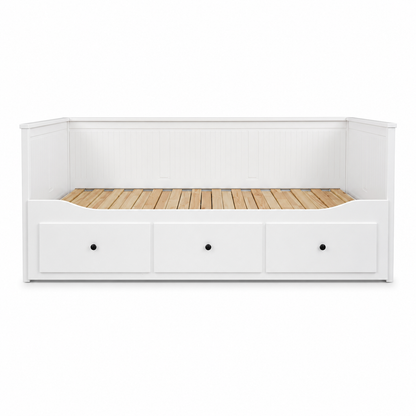 IKEA HEMNES Day-Bed with 3 Storage Drawers – White – 80×200 cm