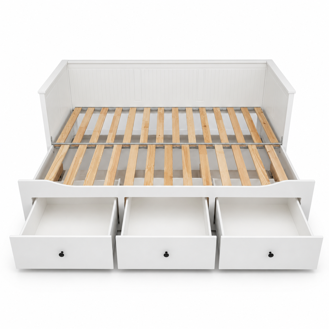 IKEA HEMNES Day-Bed with 3 Storage Drawers – White – 80×200 cm