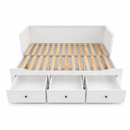 IKEA HEMNES Day-Bed with 3 Storage Drawers – White – 80×200 cm