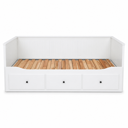 IKEA HEMNES Day-Bed with 3 Storage Drawers – White – 80×200 cm