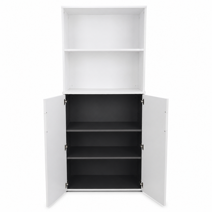 IKEA BILLY / OXBERG Bookcase with 2 Doors – White – 80 × 30 × 202 cm
