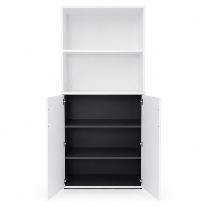 IKEA BILLY / OXBERG Bookcase with 2 Doors – White – 80 × 30 × 202 cm