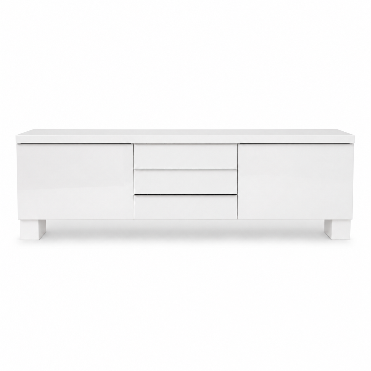 IKEA BESTÅ BURS TV Bench – High-Gloss White – 180 × 41 × 49 cm