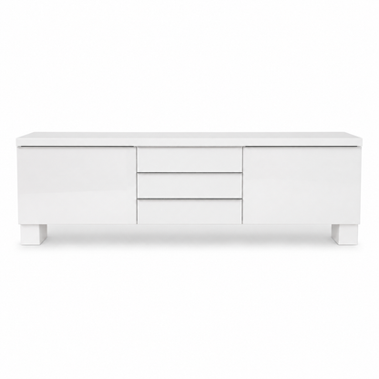 IKEA BESTÅ BURS TV Bench – High-Gloss White – 180 × 41 × 49 cm