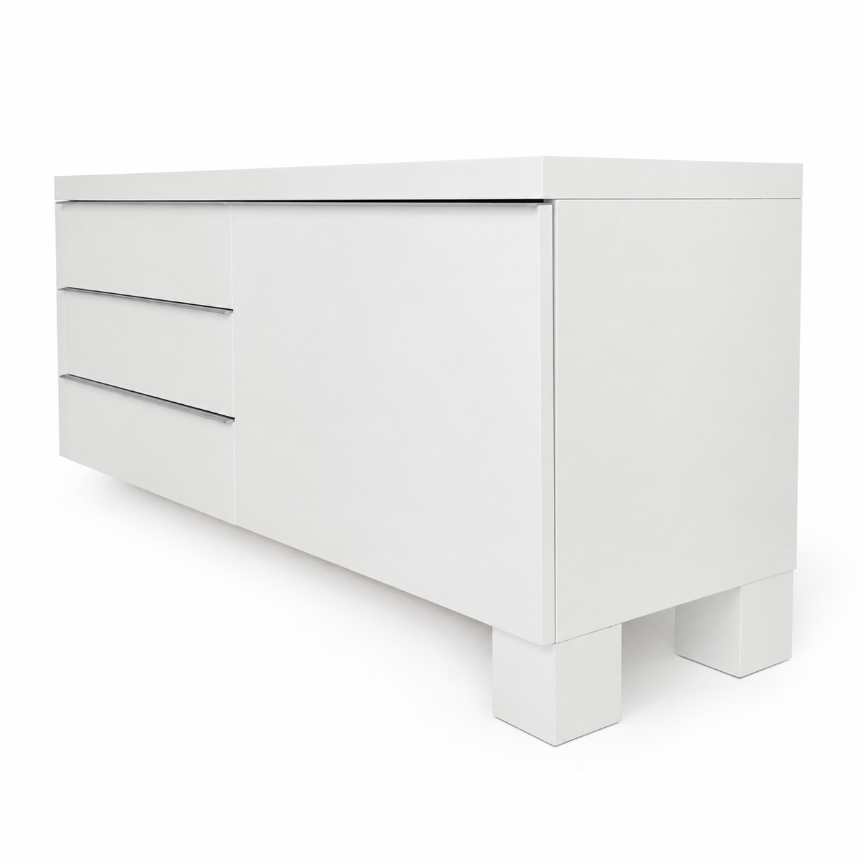 IKEA BESTÅ BURS TV Bench – High-Gloss White – 180 × 41 × 49 cm