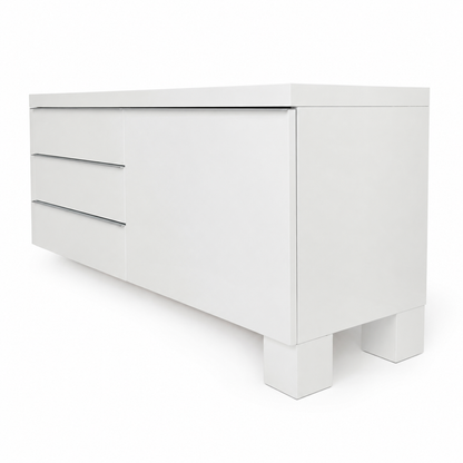IKEA BESTÅ BURS TV Bench – High-Gloss White – 180 × 41 × 49 cm