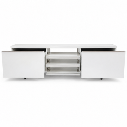 IKEA BESTÅ BURS TV Bench – High-Gloss White – 180 × 41 × 49 cm