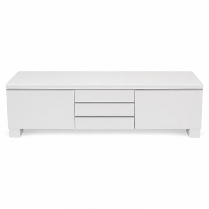 IKEA BESTÅ BURS TV Bench – High-Gloss White – 180 × 41 × 49 cm