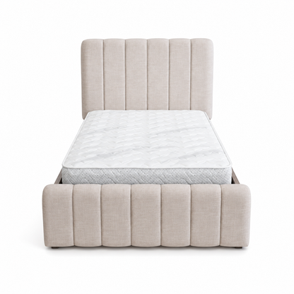 Home Centre Warner 2-Single-Bed Bedroom Set with 2 Prime Relax Mattresses, Nightstand & Dresser – 120 × 200 cm