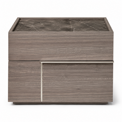 Home Centre Warner 2-Single-Bed Bedroom Set with 2 Prime Relax Mattresses, Nightstand & Dresser – 120 × 200 cm