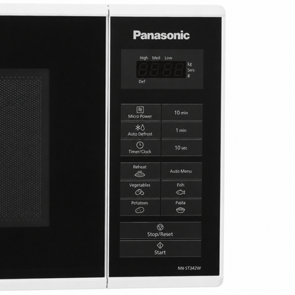Panasonic NN-ST342W 25L Solo Microwave Oven – White – 800W