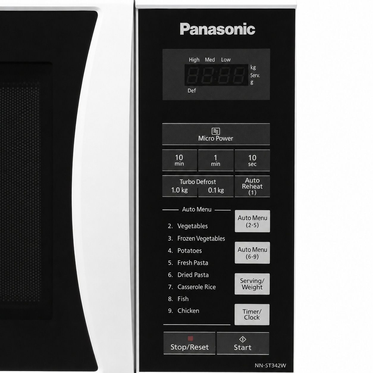 Panasonic NN-ST342W 25L Solo Microwave Oven – White – 800W