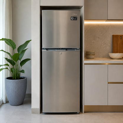 Midea HD-333FWEN(S) 252L Top Freezer Refrigerator – Silver