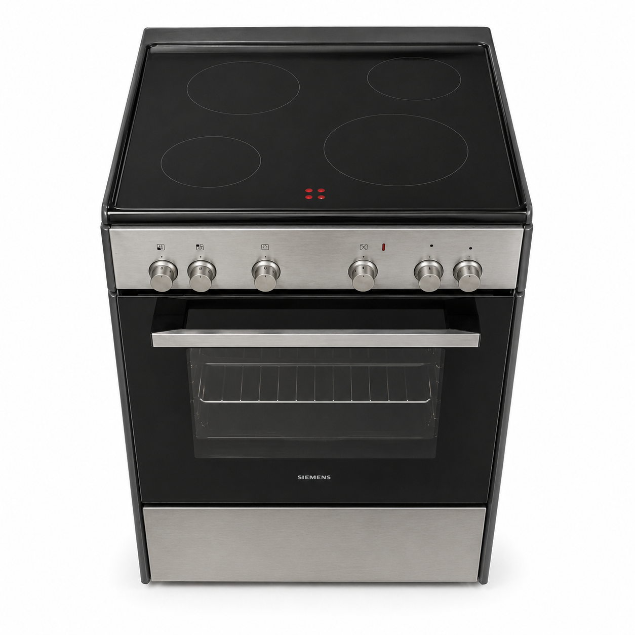 Siemens iQ300 HK6L00070M/07 60cm موقد كهربائي سيراميك قائم بذاته - ستانلس ستيل