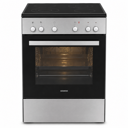 Siemens iQ300 HK6L00070M/07 60cm موقد كهربائي سيراميك قائم بذاته - ستانلس ستيل