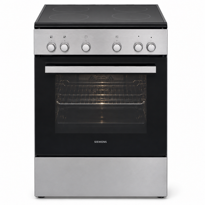 Siemens iQ300 HK6L00070M/07 60cm موقد كهربائي سيراميك قائم بذاته - ستانلس ستيل