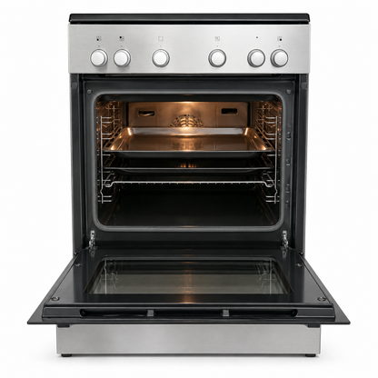 Siemens iQ300 HK6L00070M/07 60cm موقد كهربائي سيراميك قائم بذاته - ستانلس ستيل