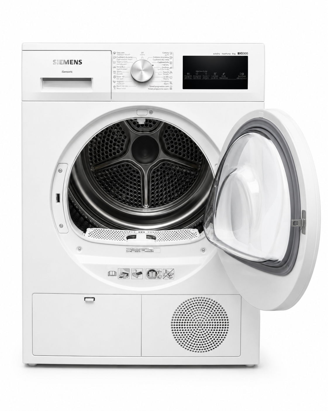 Siemens iQ300 WT45H212GC 8kg Heat-Pump Tumble Dryer with AutoDry – White