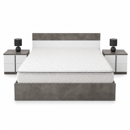 Home Centre Audace 5-Piece King Bedroom Set with Mattress – Oak/Grey – 180 × 200 cm