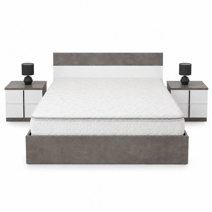 Home Centre Audace 5-Piece King Bedroom Set with Mattress – Oak/Grey – 180 × 200 cm