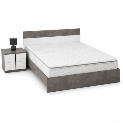Home Centre Audace 5-Piece King Bedroom Set with Mattress – Oak/Grey – 180 × 200 cm