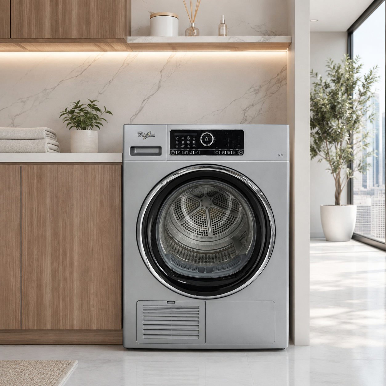 Whirlpool DSCX 10120 10 kg Condenser Tumble Dryer – Silver