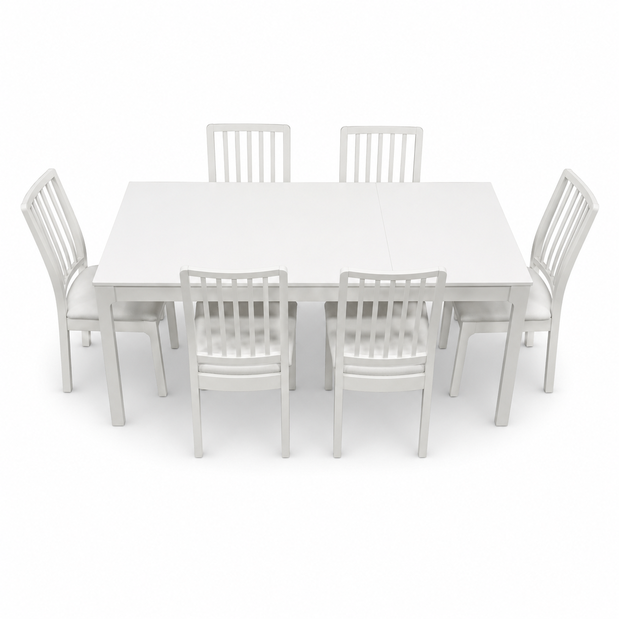 IKEA EKEDALEN Extendable Dining Table with 6 Chairs – White – 180/240 × 90 cm