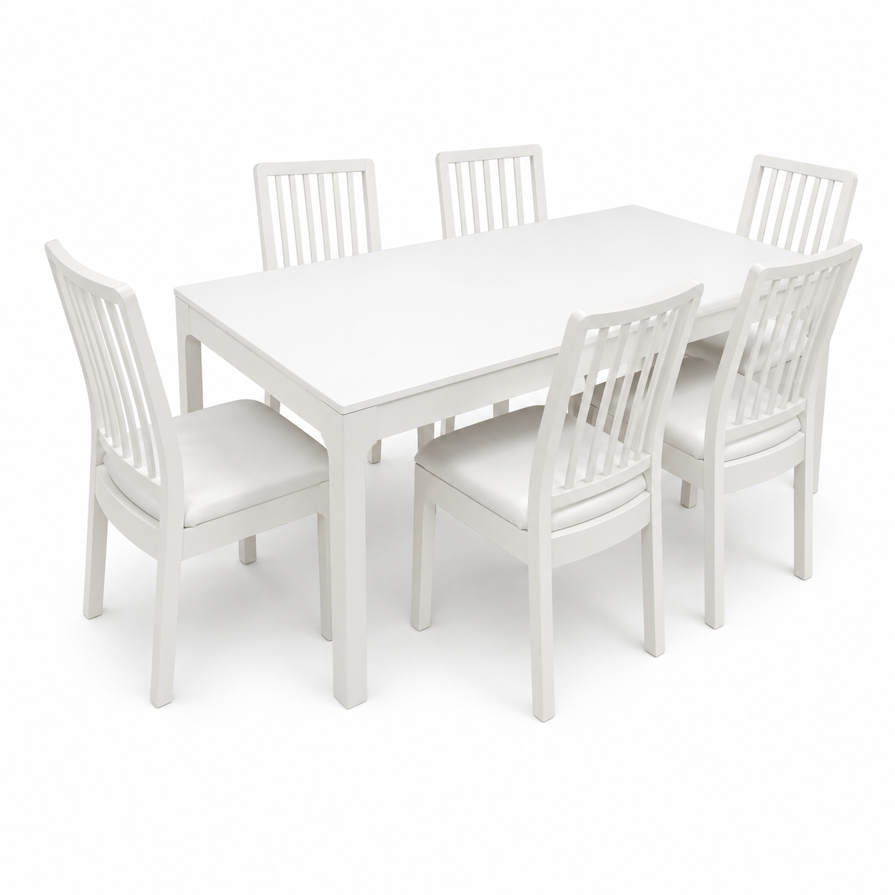 IKEA EKEDALEN Extendable Dining Table with 6 Chairs – White – 180/240 × 90 cm