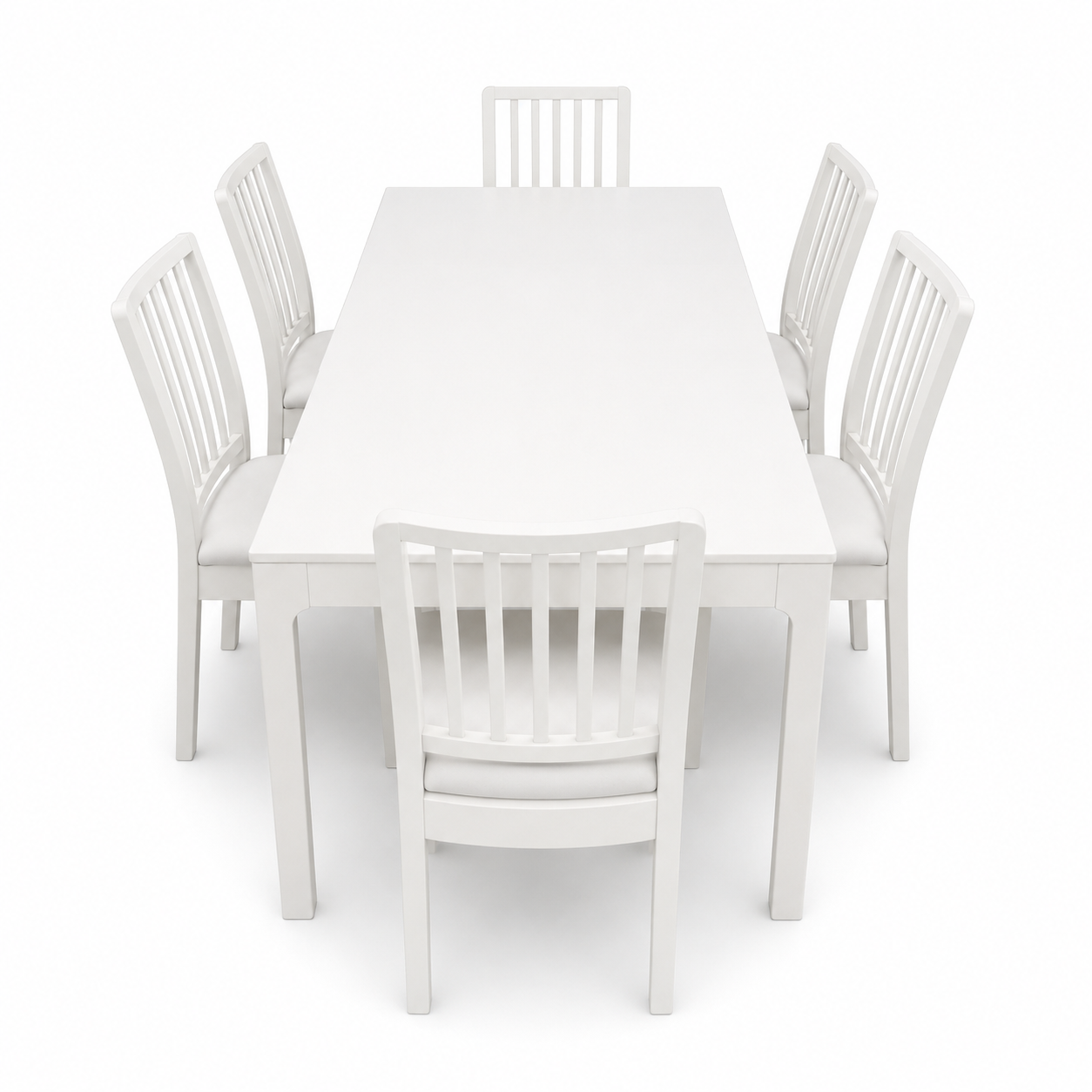 IKEA EKEDALEN Extendable Dining Table with 6 Chairs – White – 180/240 × 90 cm