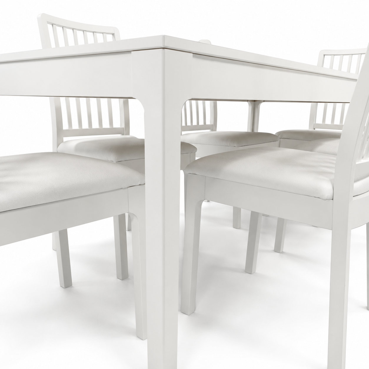 IKEA EKEDALEN Extendable Dining Table with 6 Chairs – White – 180/240 × 90 cm