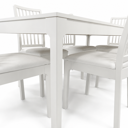 IKEA EKEDALEN Extendable Dining Table with 6 Chairs – White – 180/240 × 90 cm