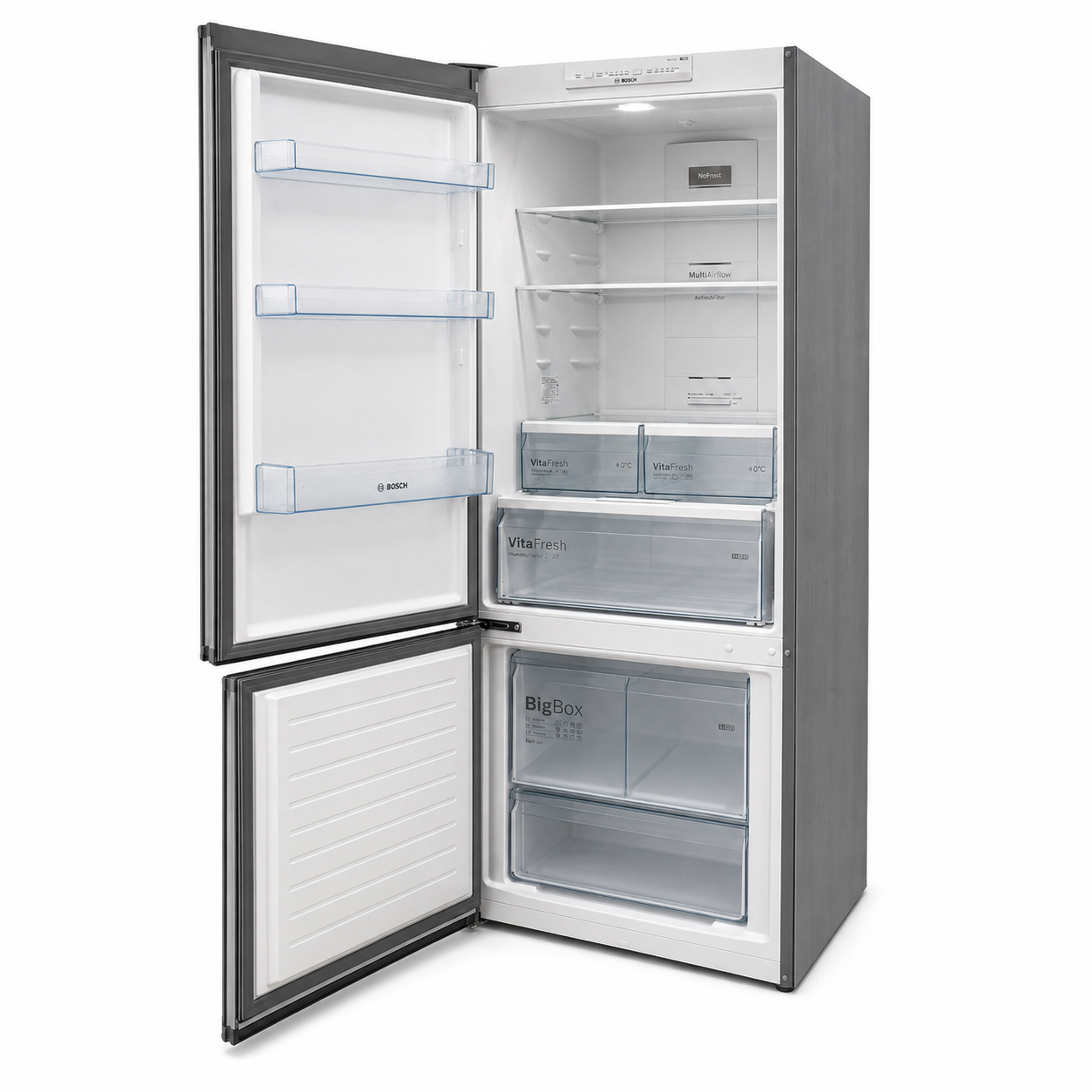 Bosch KGN55VL20M/01 Series 4 Bottom Freezer Refrigerator – Stainless Steel Look – 530 L Gross