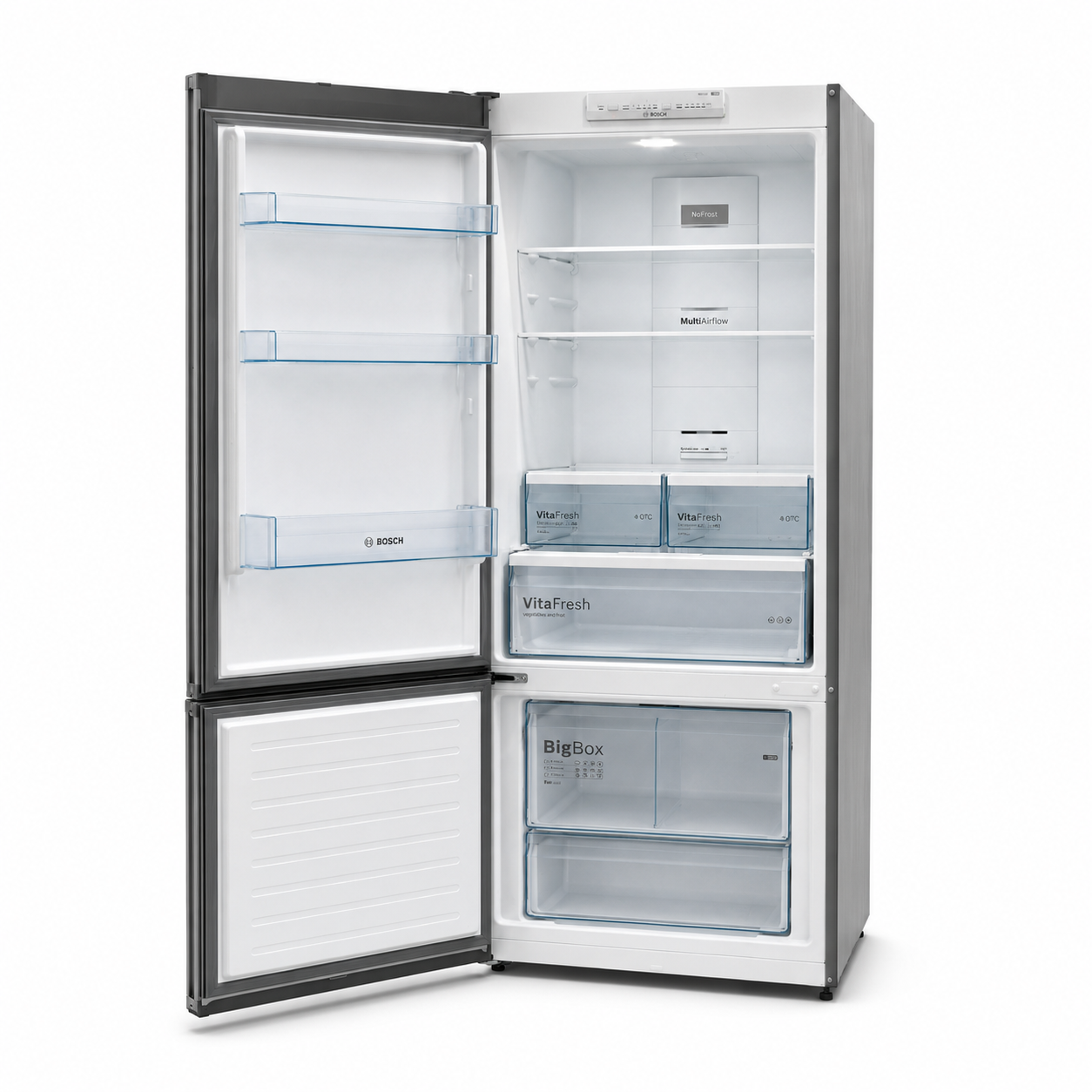 Bosch KGN55VL20M/01 Series 4 Bottom Freezer Refrigerator – Stainless Steel Look – 530 L Gross