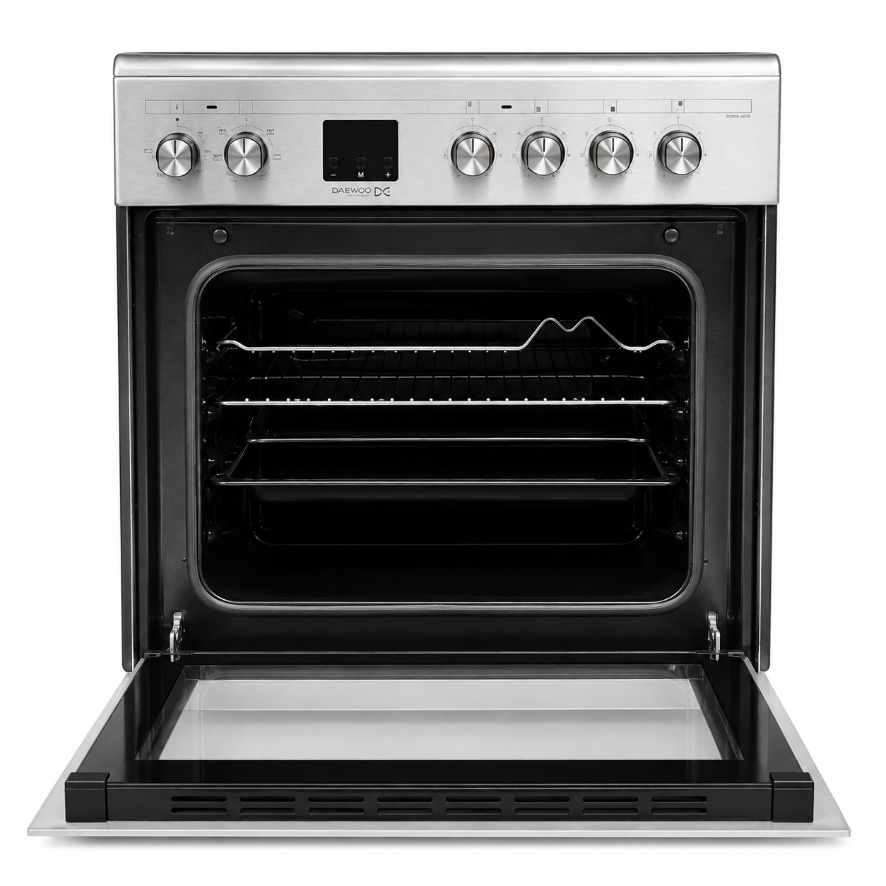 Daewoo DCC-S664HF 4-Zone Ceramic Electric Cooker with 65 L Oven – 60 × 60 cm – Stainless Steel