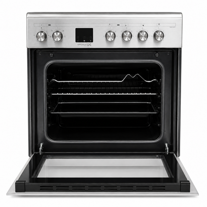 Daewoo DCC-S664HF 4-Zone Ceramic Electric Cooker with 65 L Oven – 60 × 60 cm – Stainless Steel