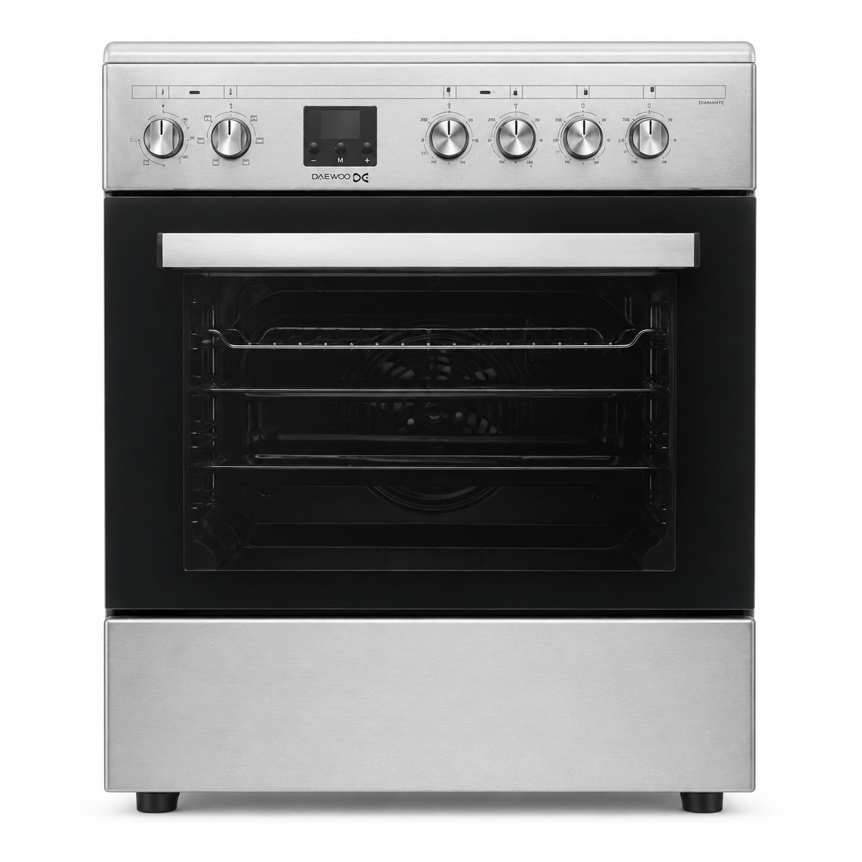 Daewoo DCC-S664HF 4-Zone Ceramic Electric Cooker with 65 L Oven – 60 × 60 cm – Stainless Steel
