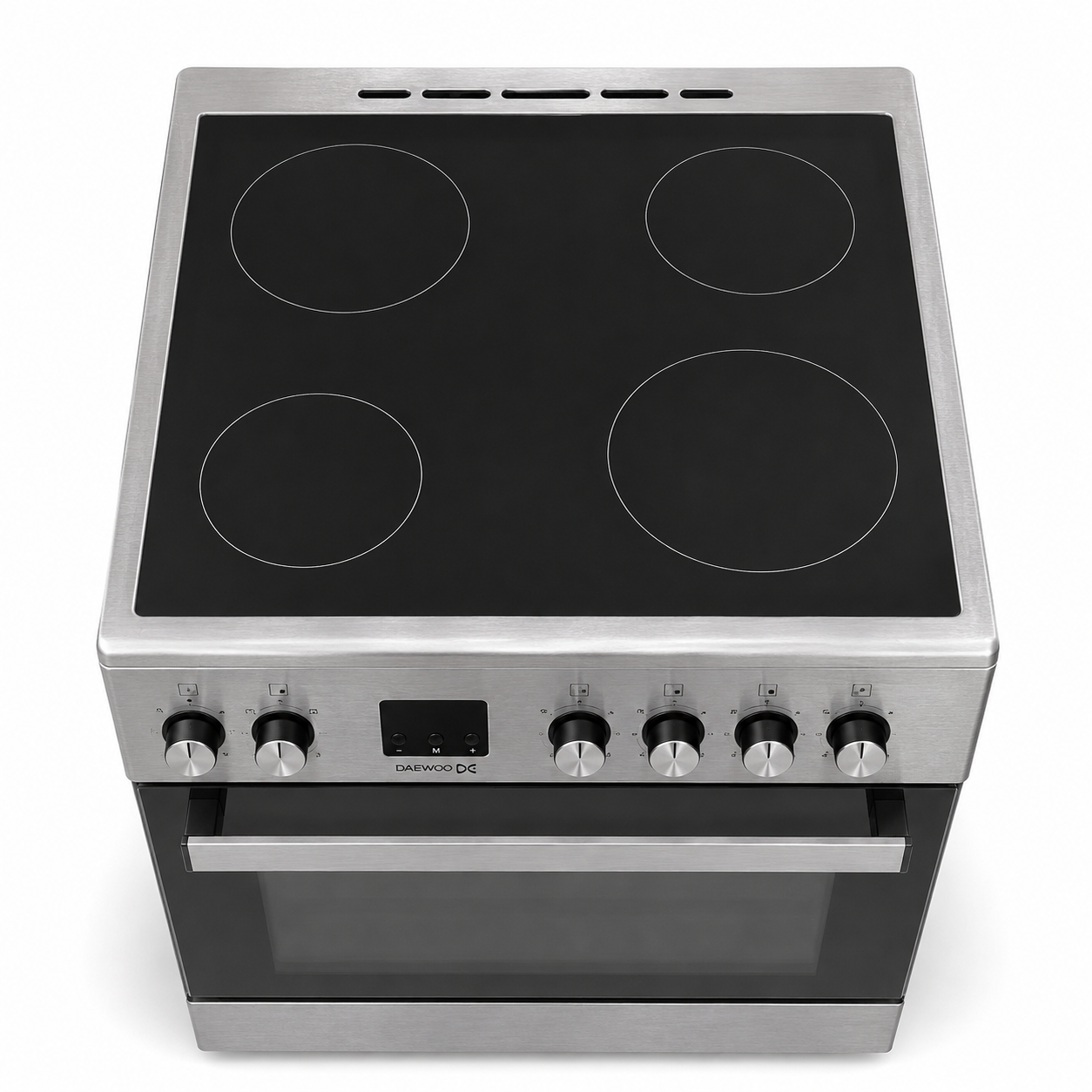 Daewoo DCC-S664HF 4-Zone Ceramic Electric Cooker with 65 L Oven – 60 × 60 cm – Stainless Steel