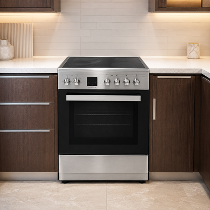 Daewoo DCC-S664HF 4-Zone Ceramic Electric Cooker with 65 L Oven – 60 × 60 cm – Stainless Steel