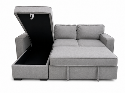 Homecentre Captus 3-Seater Reversible Corner Sofa Bed with Storage | Grey