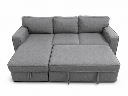 Homecentre Captus 3-Seater Reversible Corner Sofa Bed with Storage | Grey