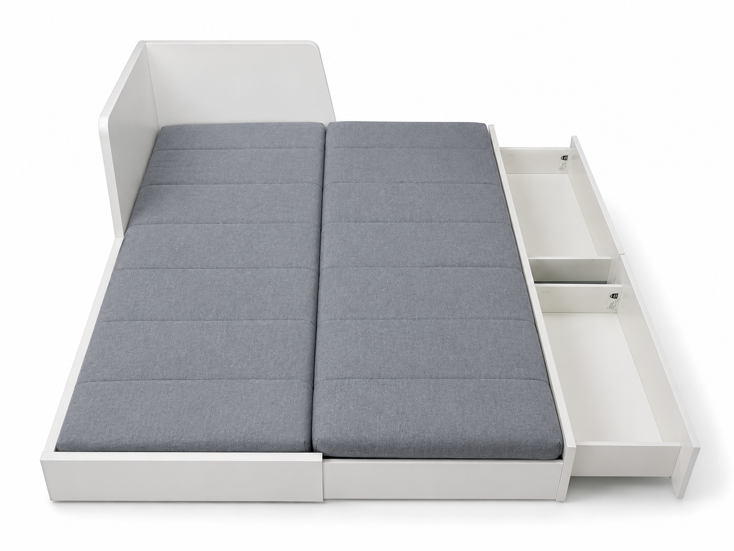IKEA BRIMNES Day-Bed with 2 Drawers and 2 Mattresses | White, 80/160x200 cm