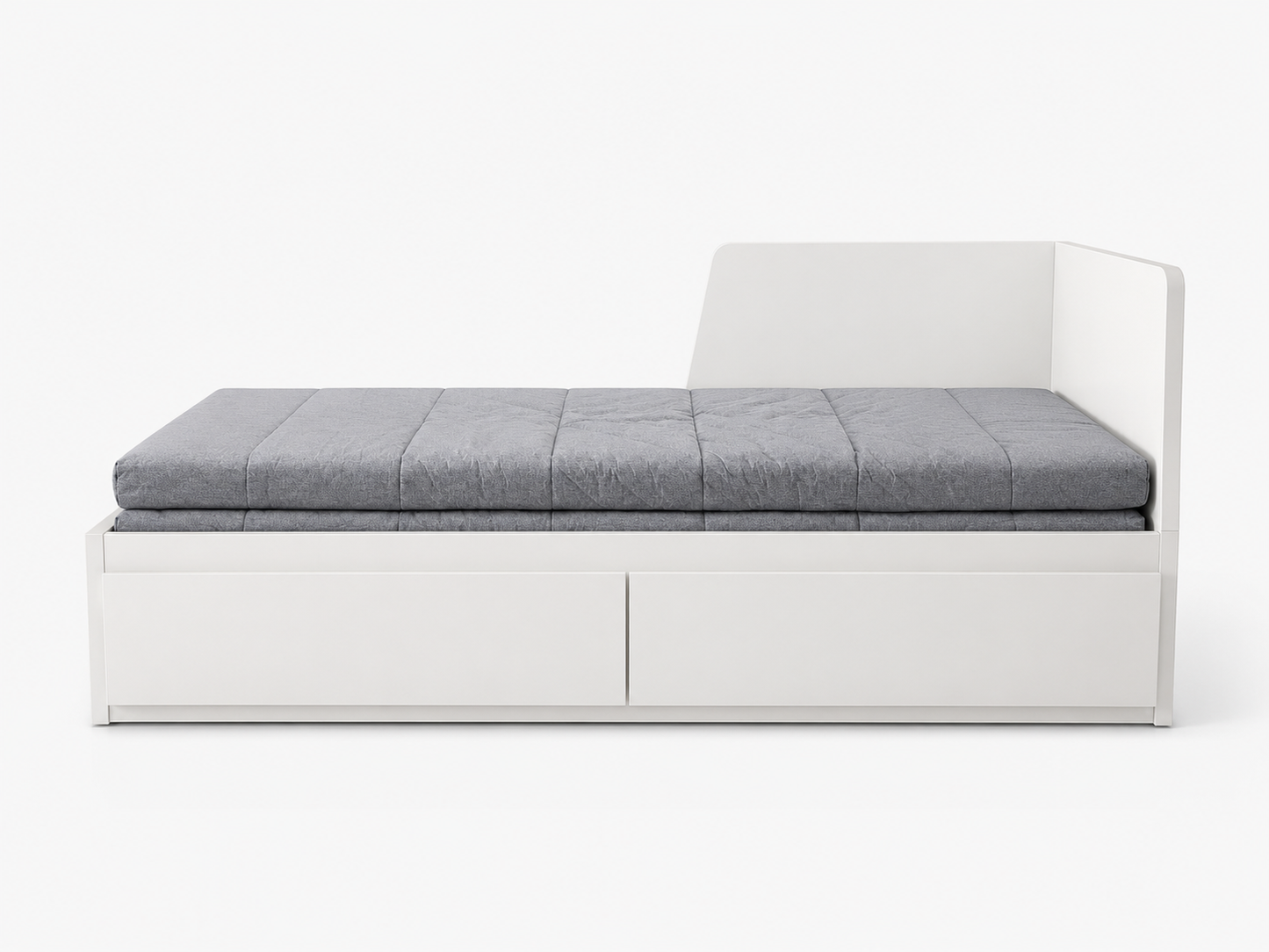 IKEA BRIMNES Day-Bed with 2 Drawers and 2 Mattresses | White, 80/160x200 cm